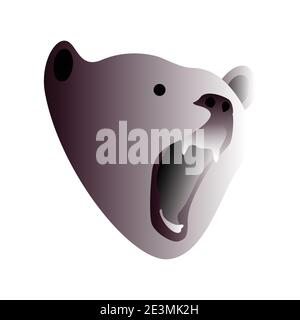Vector bear in gradient style. Digital art Stock Vector