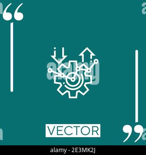 risks vector icon Linear icon. Editable stroked line Stock Vector