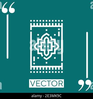 carpet vector icon Linear icon. Editable stroke line Stock Vector