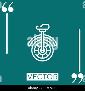 unicycle vector icon Linear icon. Editable stroked line Stock Vector
