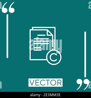 copyright vector icon Linear icon. Editable stroke line Stock Vector