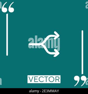 shuffle vector icon Linear icon. Editable stroke line Stock Vector