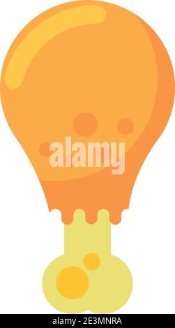 delicious chicken thighs food silhouette style icon vector illustration design Stock Vector