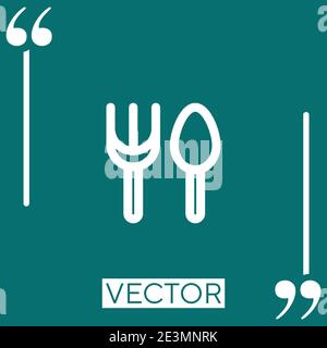 restaurant vector icon Linear icon. Editable stroke line Stock Vector