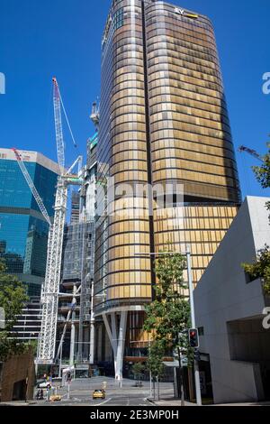 EY building in George Street Sydney city centre and adjacent urban development project,Sydney,Australia Stock Photo