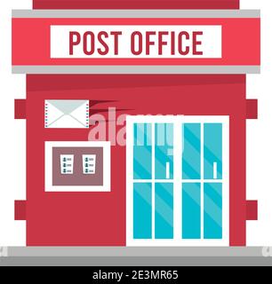 post office building facade icon vector illustration design Stock Vector