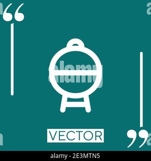 locomotive frontal outlined transport vector icon Linear icon. Editable stroke line Stock Vector