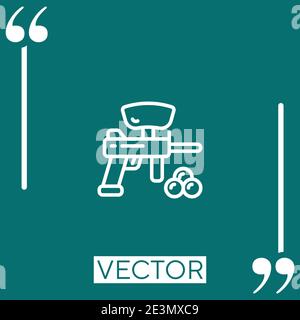 paintball vector icon Linear icon. Editable stroke line Stock Vector