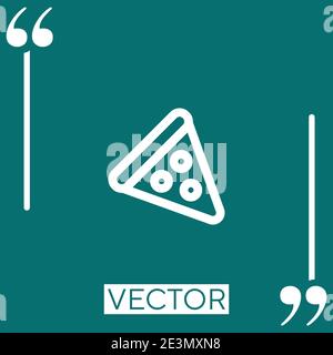 pizza triangle outline vector icon Linear icon. Editable stroke line Stock Vector