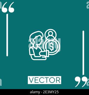 affiliate vector icon Linear icon. Editable stroke line Stock Vector
