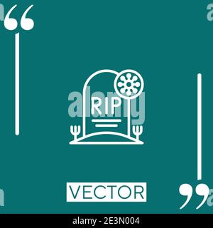 death vector icon Linear icon. Editable stroke line Stock Vector