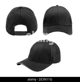 blank hat in black isolated on white background Stock Photo - Alamy