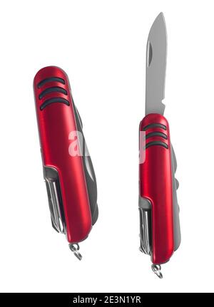 Multipurpose knife isolated on white with clipping path Stock Photo