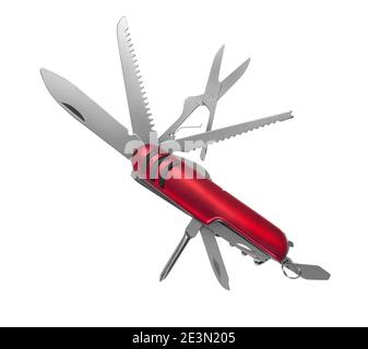 Multipurpose knife isolated on white with clipping path Stock Photo