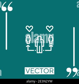 attractive vector icon Linear icon. Editable stroke line Stock Vector