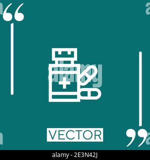 medicine vector icon Linear icon. Editable stroke line Stock Vector