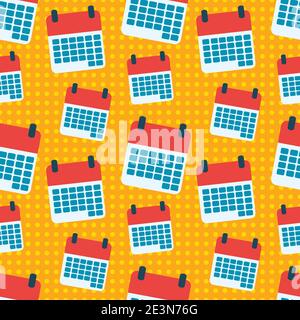 desk calendar seamless pattern vector  illustration Stock Vector