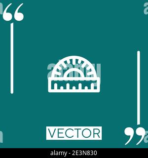 protactor vector icon Linear icon. Editable stroked line Stock Vector