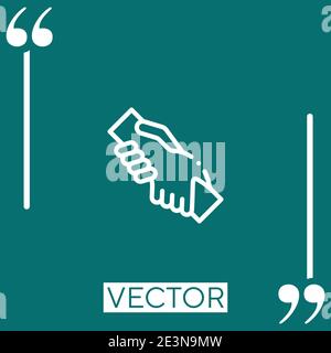 helping hand vector icon Linear icon. Editable stroked line Stock Vector
