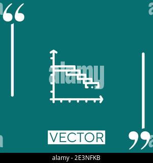 gantt chart vector icon Linear icon. Editable stroked line Stock Vector