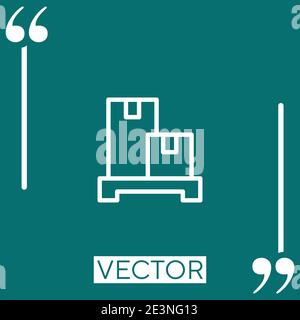 storage vector icon Linear icon. Editable stroke line Stock Vector