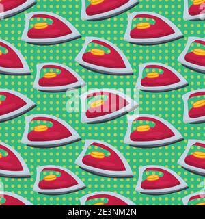an iron seamless pattern vector illustration Stock Vector
