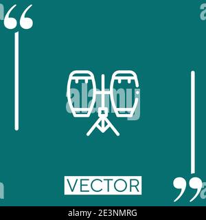 conga vector icon Linear icon. Editable stroked line Stock Vector