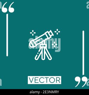 telescope Linear icon. Editable stroke line Stock Vector