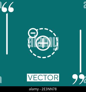 charge vector icon Linear icon. Editable stroke line Stock Vector
