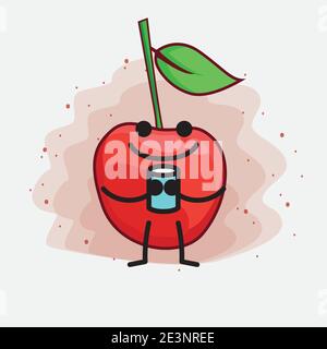 An illustration of Cute Bing Chery Vector Character Stock Vector