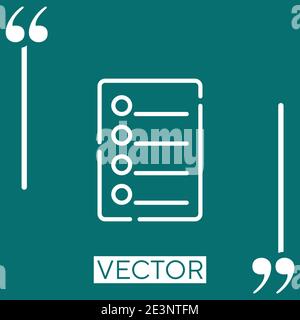 notes vector icon Linear icon. Editable stroked line Stock Vector