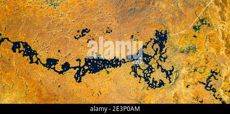 Miory District, Vitebsk Region, Belarus. The Yelnya Swamp. Upland And Transitional Bogs With Numerous Lakes. Elevated Aerial View Of Yelnya Nature Stock Photo