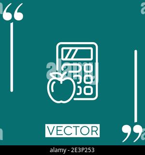 calculator Linear icon. Editable stroke line Stock Vector