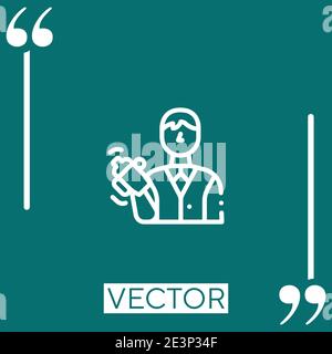 bartender vector icon Linear icon. Editable stroked line Stock Vector