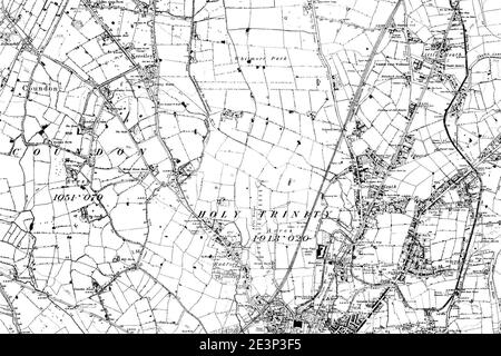 Map of Warwickshire OS Map name 021-NW, Ordnance Survey, 1884-1893 ...