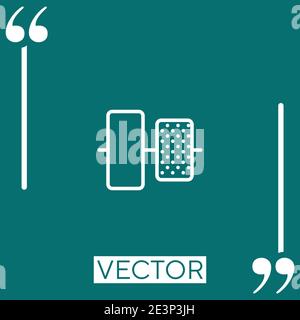 vertical alignment vector icon Linear icon. Editable stroke line Stock Vector