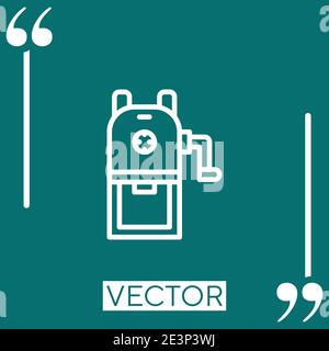 sharpener vector icon Linear icon. Editable stroked line Stock Vector