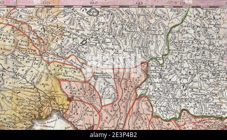 1748 Homann Heirs Map of India and Southeast Asia Stock Photo - Alamy