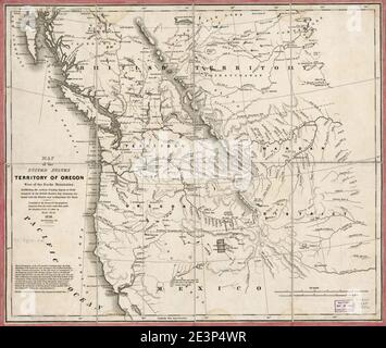 Map of the United States Territory of Oregon west of the Rocky ...