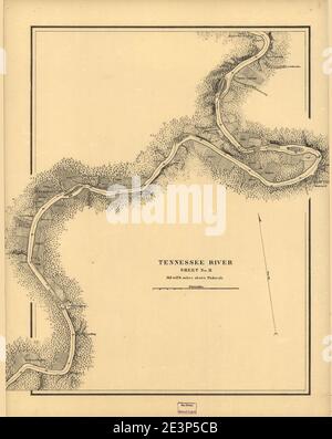 Map of the Tennessee River for - Map Of The Tennessee River For The Use Of The Mississippi Squadron 2e3p5cb