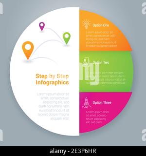 Step by step infographics template Stock Vector