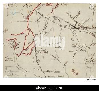 Map of the Chaffin's Bluff area of Henrico County, Virginia Stock Photo