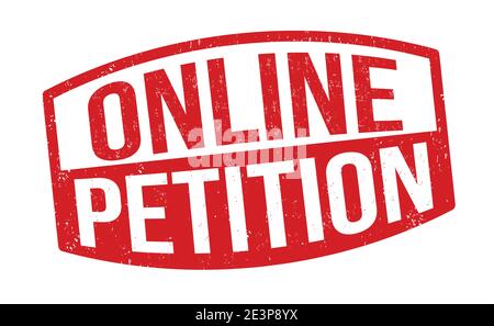 Online petition grunge rubber stamp on white background, vector illustration Stock Vector