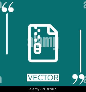 zip file Linear icon. Editable stroke line Stock Vector