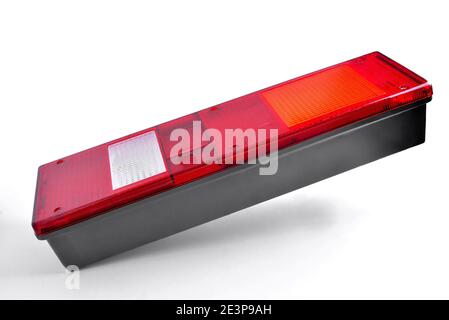 back light, car tail light, multi-section truck tail light, auto part, car detail, clouse up Stock Photo