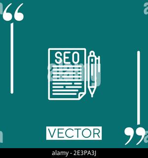 script vector icon Linear icon. Editable stroke line Stock Vector