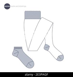 Clothes thin line style. Stock Vector