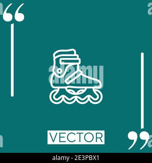 roller skate vector icon Linear icon. Editable stroke line Stock Vector