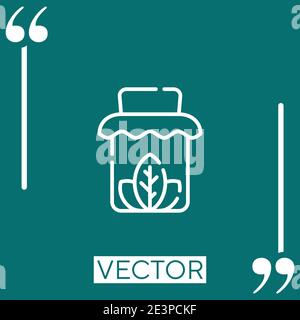 eco food vector icon Linear icon. Editable stroke line Stock Vector