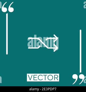 shuffle vector icon Linear icon. Editable stroke line Stock Vector